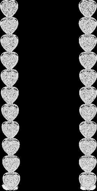 Boucles d'oreilles pendantes APM Monaco coeur en argent massif