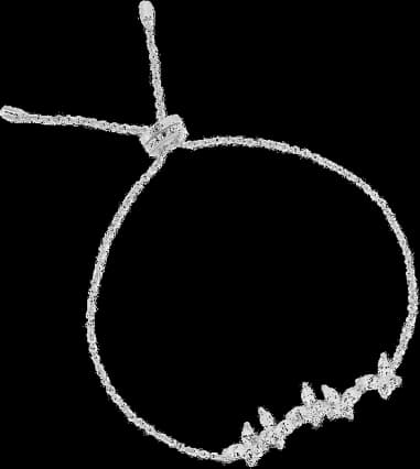 Bracelet ajustable APM Monaco papillon lumière en argent 925