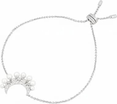 Bracelet APM Monaco Croissant de Lune argent 925 perles et zirconiums