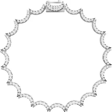 Bracelet APM Monaco Wavy up and down en argent 925 pavé de cristaux