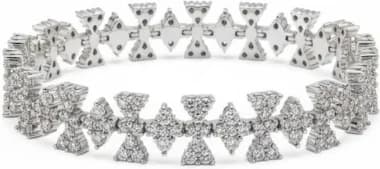 Bracelet Croix Géométrique APM Monaco argent 925 pavé zirconium