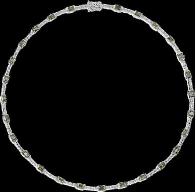 APM Monaco Festival Necklace set with crystals paved with green stones
