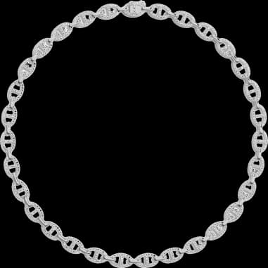 Collier chaîne APM Monaco en maille marine argent 925