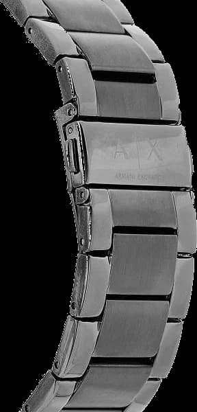 Montre Homme Armani Exchange Hampton AX2135 bracelet acier gris cadran gris vue 5