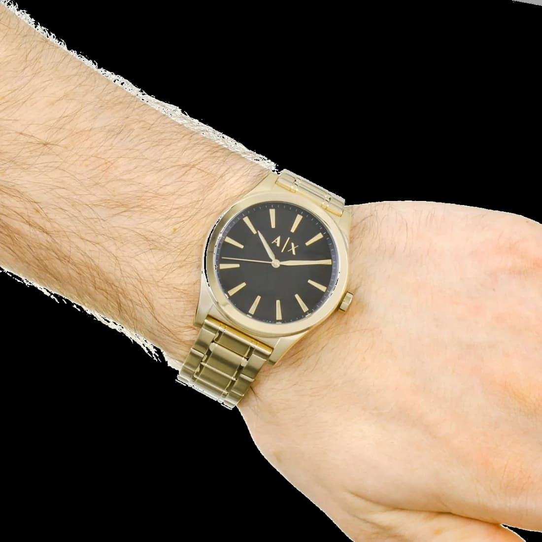Armani Exchange Nico AX2328 Gold-Tone Stainless Steel Bracelet Black Dial Men's Watch vue 6