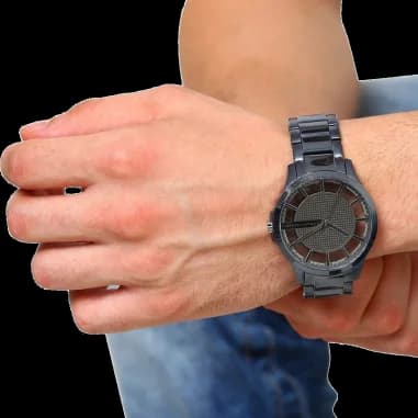 Montre Armani Exchange AX2401 homme verso boîtier bleu