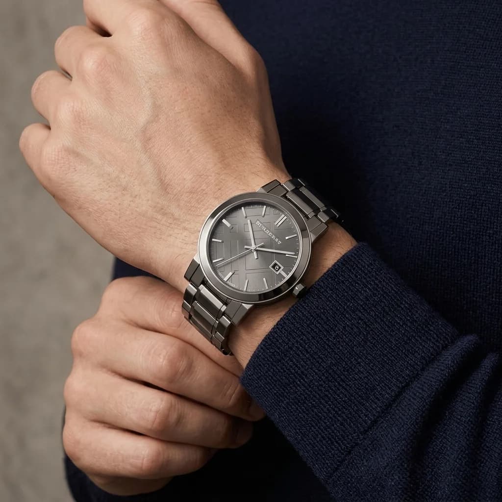 Maillons et fermoir du bracelet acier, Burberry BU9007
