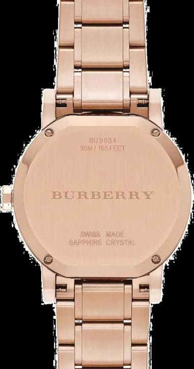 Montre Burberry BU9034 femme détail cadran or rose