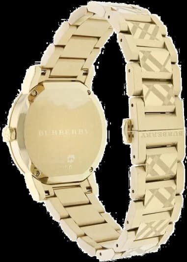 Montre Burberry BU9038 unisexe détail cadran or