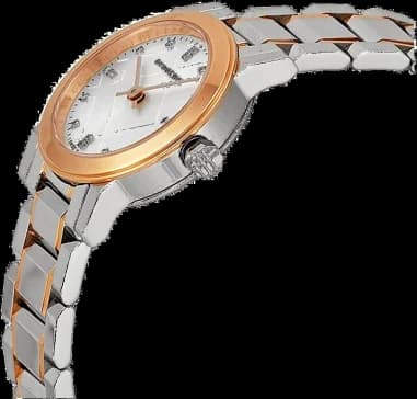 Montre Burberry BU9214 femme détail cadran argent