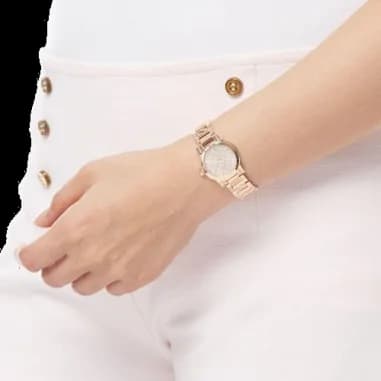 Montre Burberry BU9235 femme verso boîtier or rose