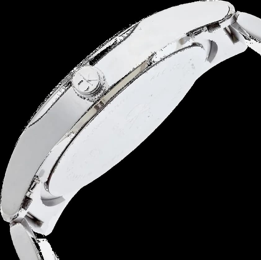 Gros plan sur le cadran argent de la Calvin Klein K2241120