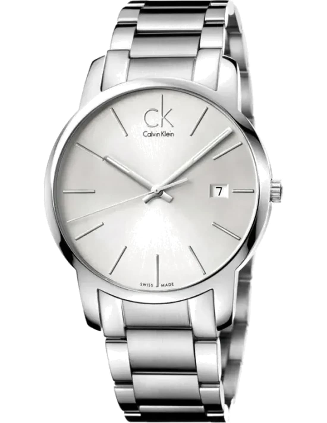 Calvin Klein K2G2G146 vue de côté, bracelet acier