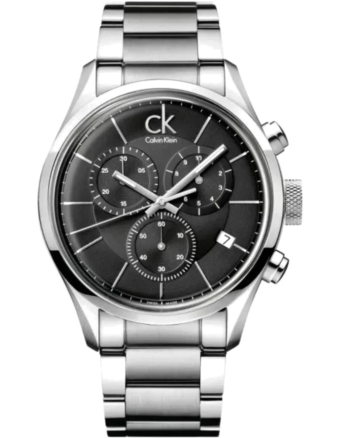 Calvin Klein K2H27104 vue de côté, bracelet acier