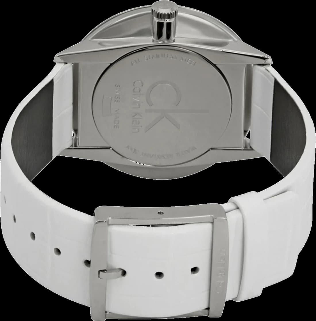 Calvin Klein K2Y2X1KW Accent White Leather and Diamonds Men's Watch vue 4