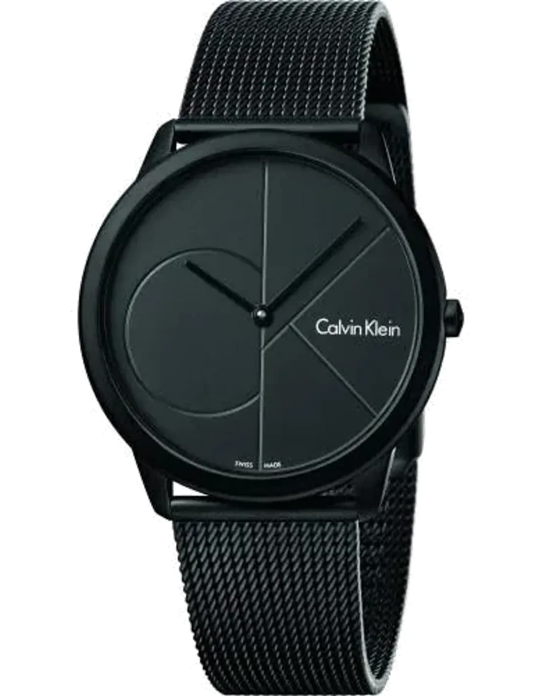 Calvin Klein K3M524B1 Black Steel and Milanese Mesh Watch vue 2