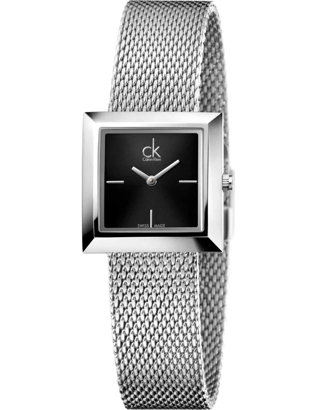 Montre Calvin Klein K3R23121 femme cadran noir bracelet acier