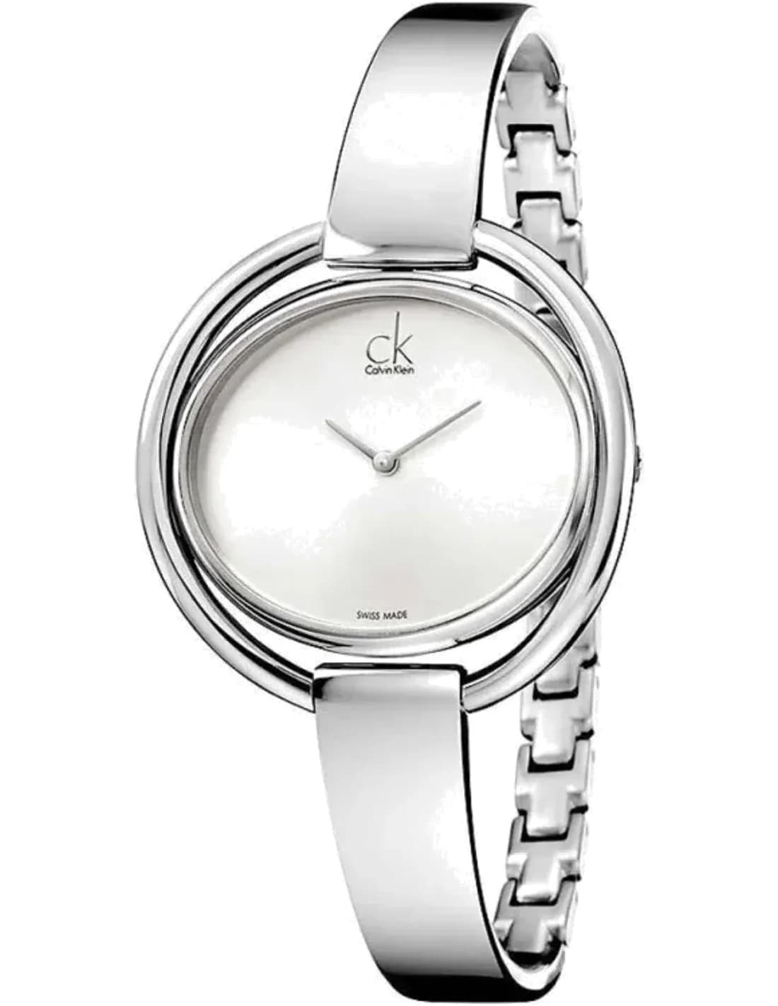 Calvin Klein K4F2N116 vue de côté, bracelet acier