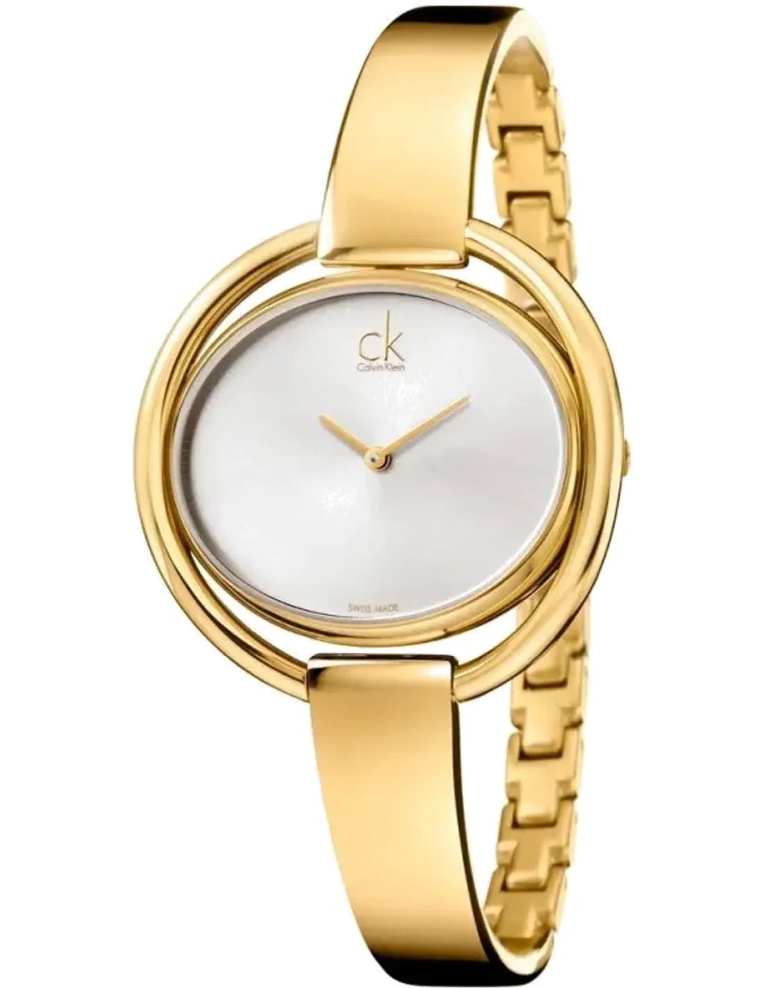 Calvin Klein K4F2N516 vue de côté, bracelet acier