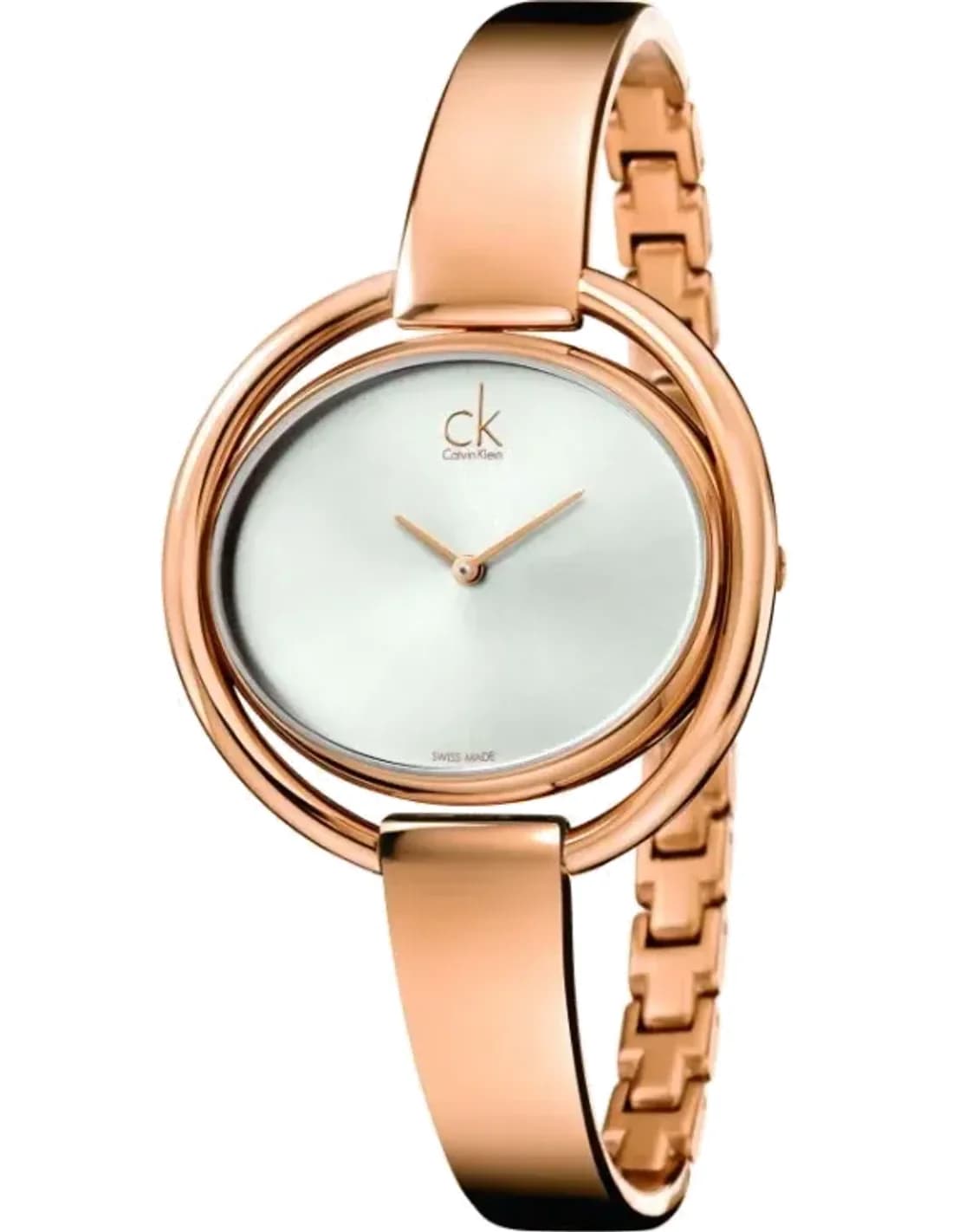 Calvin Klein K4F2N616 vue de côté, bracelet acier