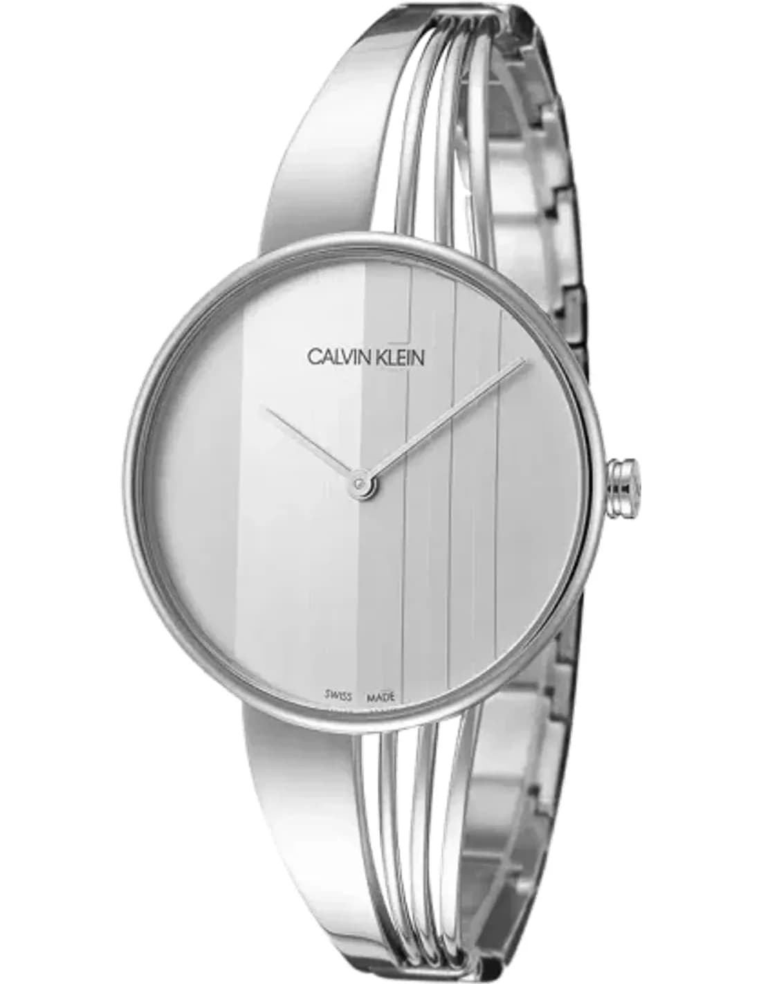Calvin Klein K6S2N116 vue de côté, bracelet acier
