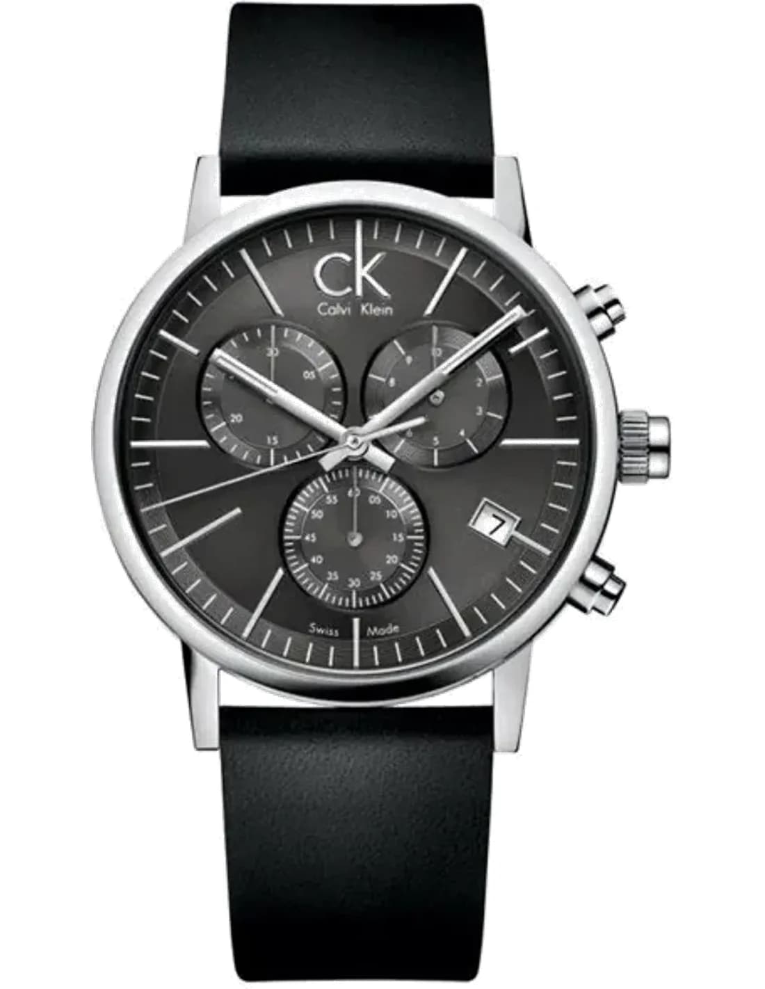 Calvin Klein K7627107 vue de côté, bracelet cuir