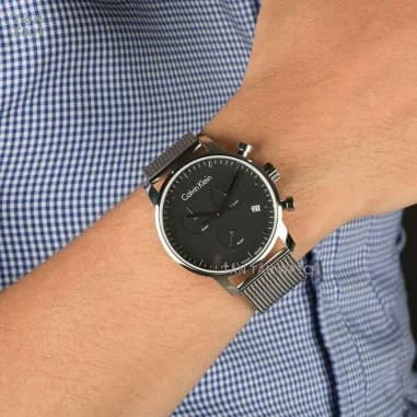Montre Calvin Klein K2G27121 homme détail cadran noir