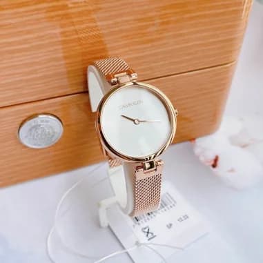 Montre Calvin Klein K8G23626 Bracelet Maille Milanaise Or Rose vue 3