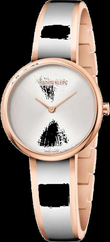 Montre Femme Calvin Klein Seduce Seduction K4E2N61Y cadran argenté à quartz bracelet bicolore en acier inoxydable or rose