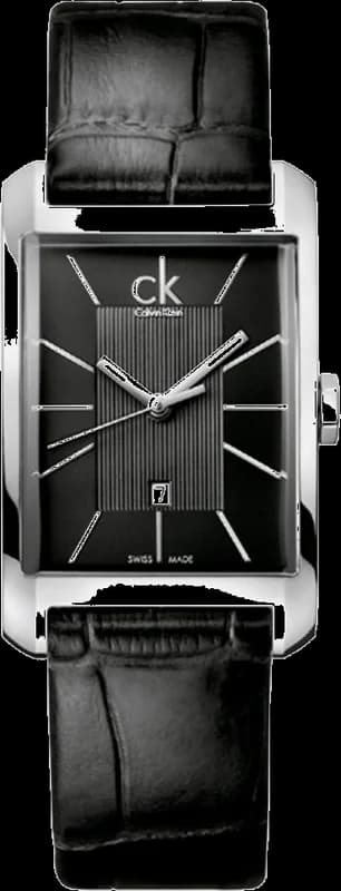 Calvin Klein Window K2M23107 quartz grey dial black leather strap women’s watch