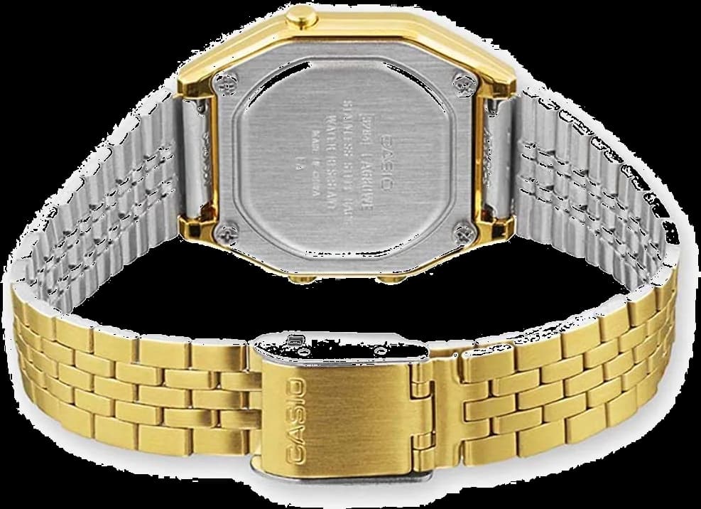 Casio LA680WEGA-9EF côté fond de boîtier
