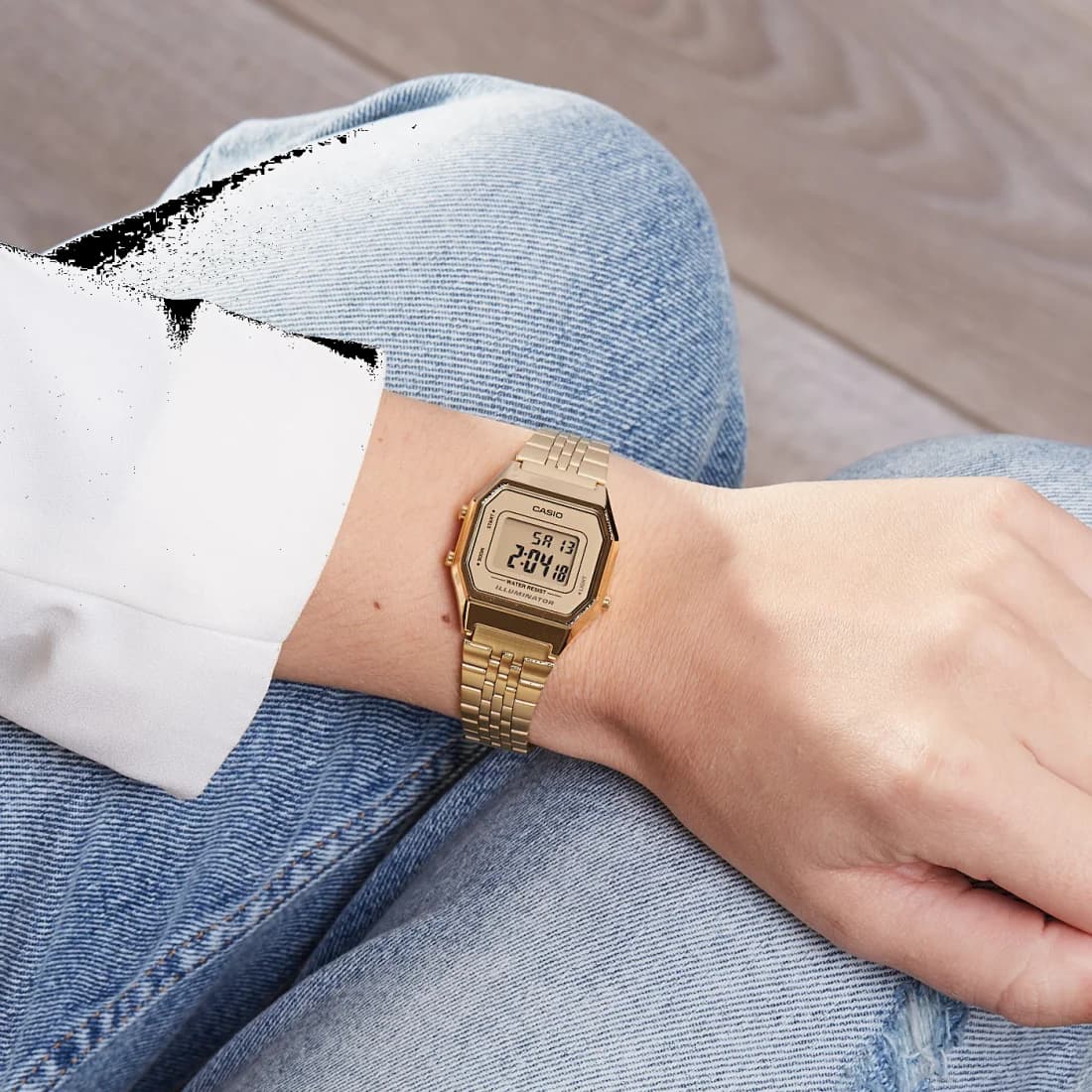 Maillons et fermoir du bracelet acier, Casio LA680WEGA-9EF