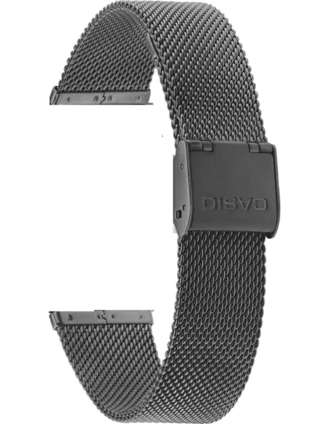 Casio A168WEMB-1BDF_STRAP vue de côté, bracelet acier
