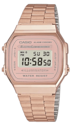 Montre Casio A168WG-5DF femme vue de profil