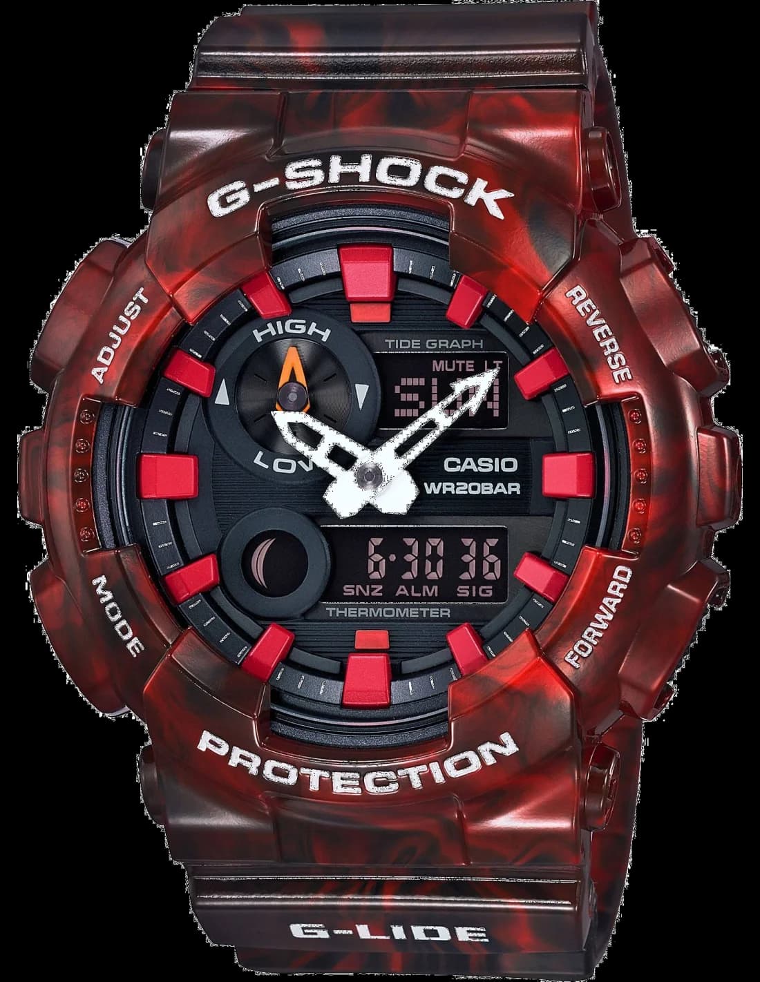 Montre Homme Casio G-Shock GAX-100MB-4AER Rouge vue 2