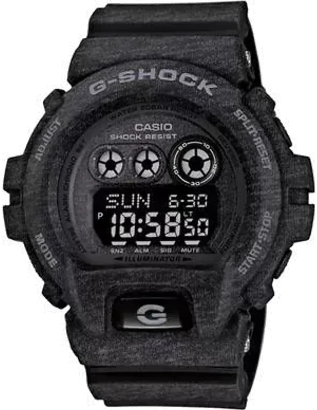 Casio GD-X6900HT-1ER vue de côté, bracelet silicone