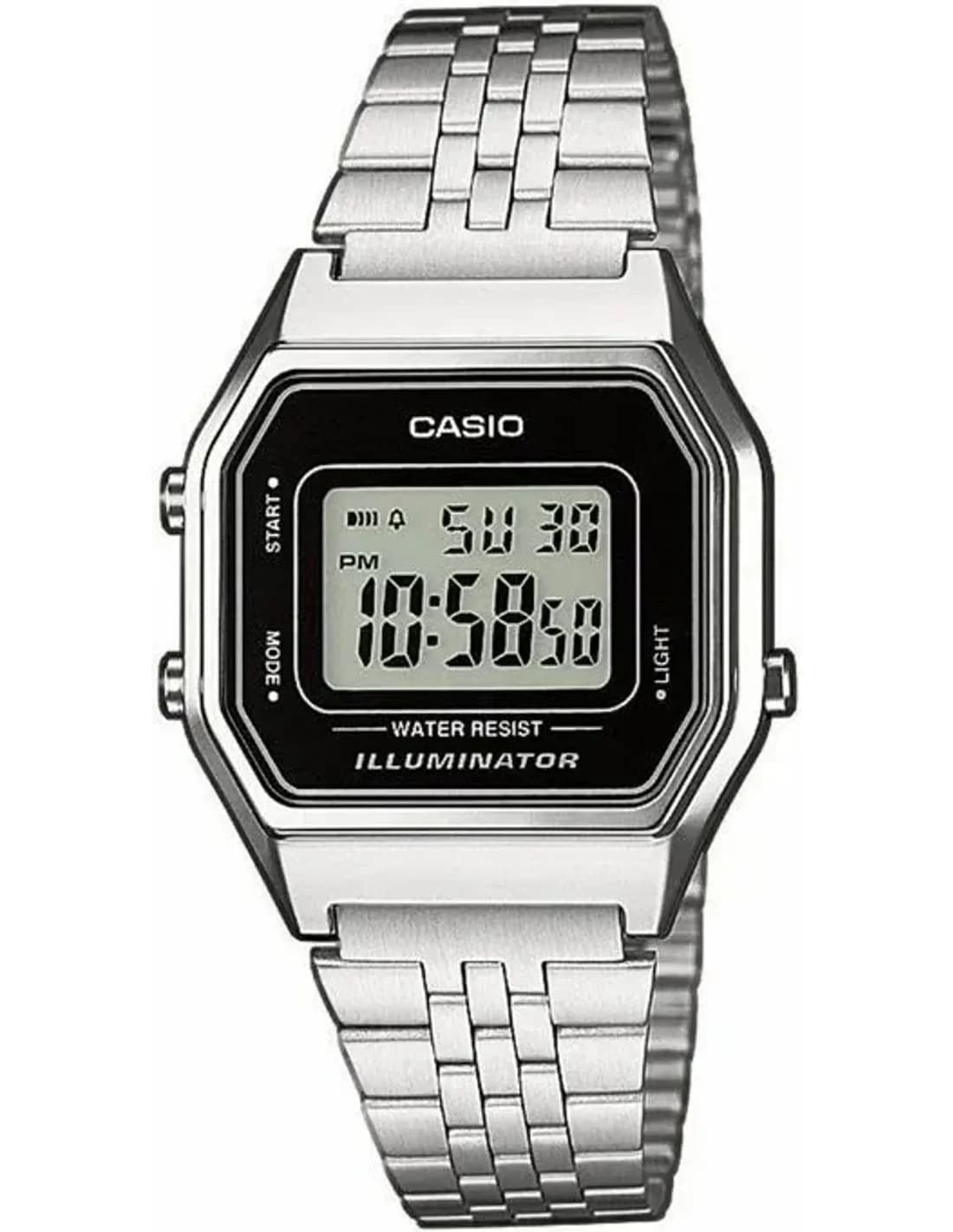 Casio LA680WEA-1EF Silver Stainless Steel Watch vue 2