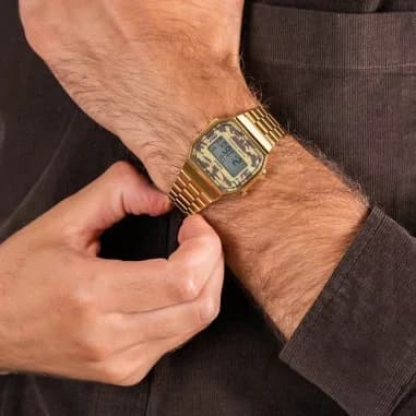 Montre Casio A168WEGC-5EF unisexe verso boîtier or