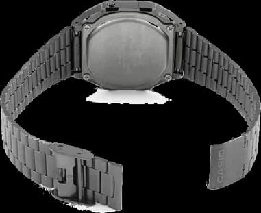 Montre Casio A168WEGG-1BEF unisexe détail cadran noir