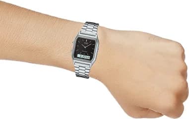 Montre Casio AQ-230A-1DMQYES unisexe verso boîtier argent