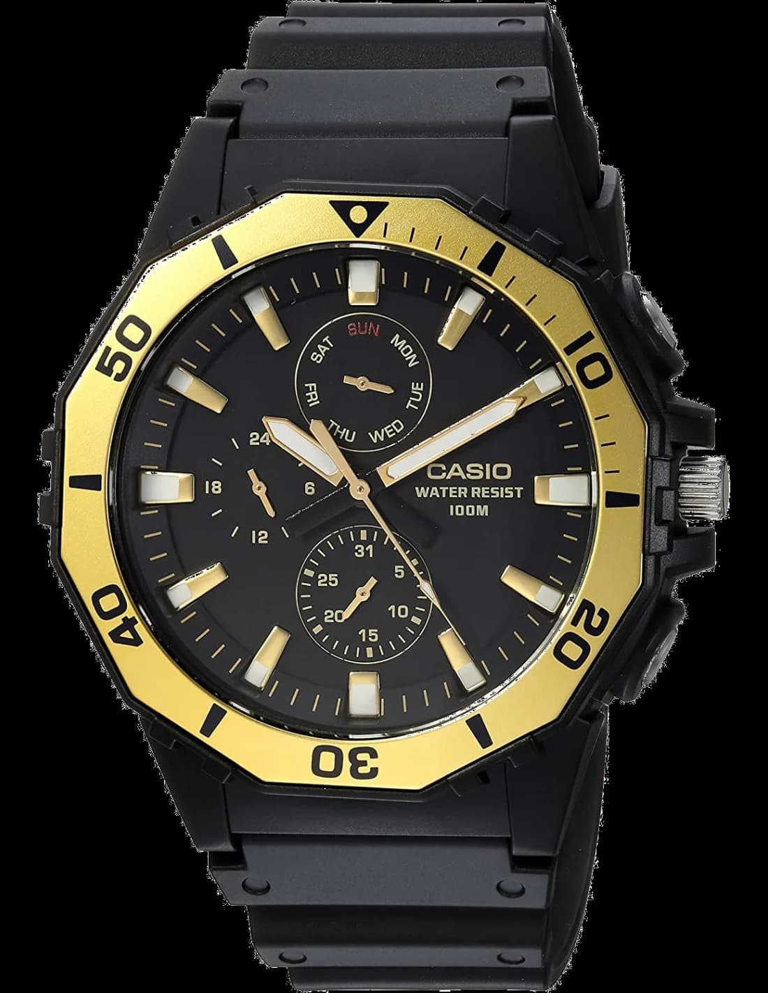 Montre Homme Casio Sport MRW-400H-9AVCF Noir et Or vue 2