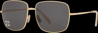 Celine Rhinestone Triomphe 01 Metal Sunglasses CL40284U Logo Encrusted