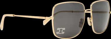 Lunettes de Soleil Celine Rhinestone Triomphe 01 métal CL40284U logo incrusté vue 3