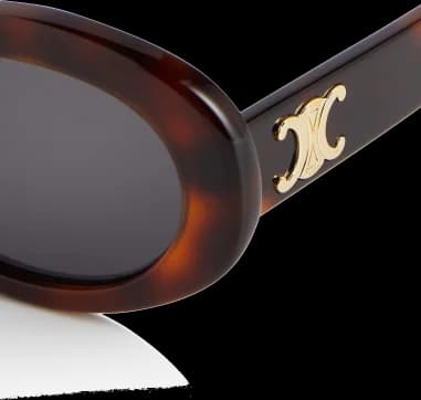 Celine Triomphe 01 Oval Acetate Sunglasses CL40194U vue 3