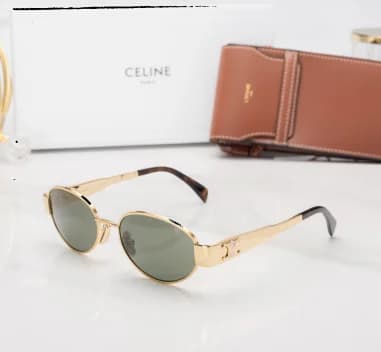 Lunettes de soleil Celine Triomphe ovales CL40235U monture métal vue 6