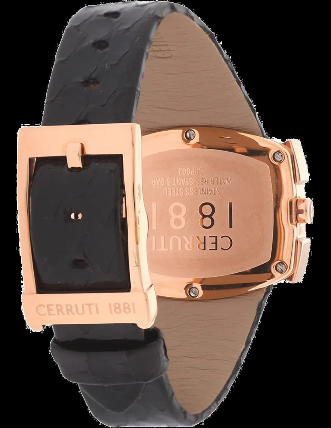 Montre Femme Cerruti 1881 CRP003R262A Bracelet cuir noir vue 4