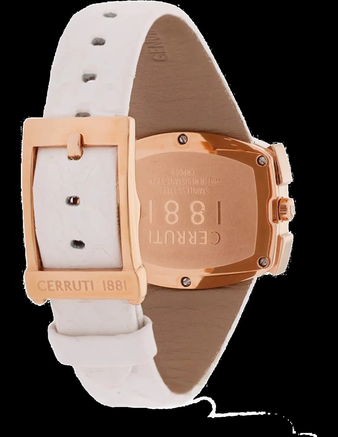 Montre Femme Cerruti 1881 CRP003R266A Bracelet cuir blanc vue 4