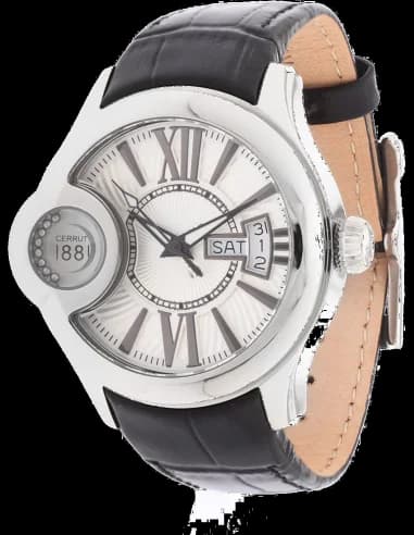 Montre Femme Cerruti 1881 CRM043A212F Bracelet cuir noir