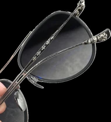 Chrome Hearts CH8118 Aviator Metal Sunglasses vue 4