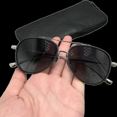Chrome Hearts CH8118 Aviator Metal Sunglasses vue 2